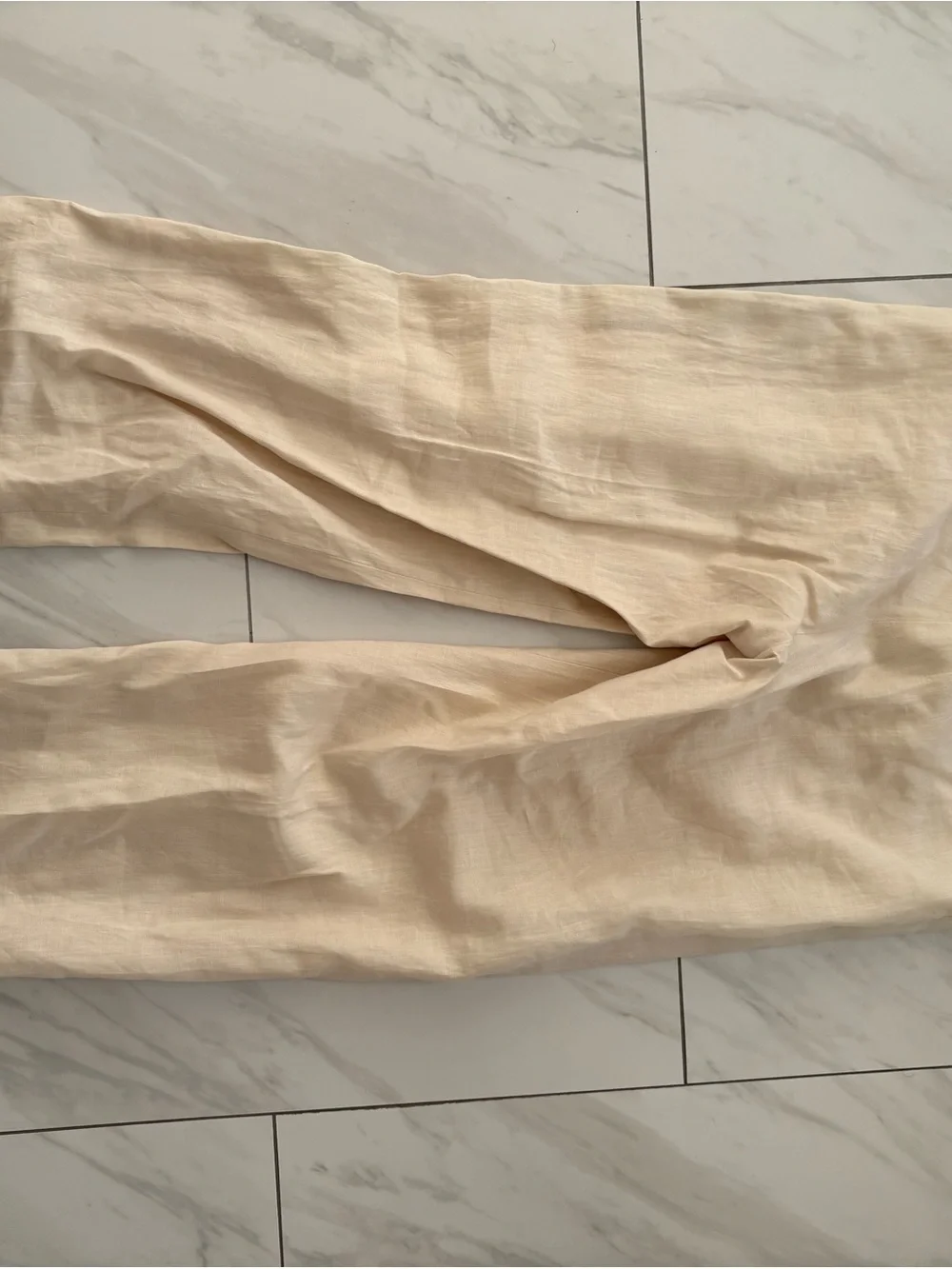 Aritzia women’s Chinos in Natural Beige Linen Blend